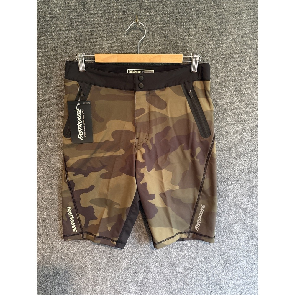 Fasthouse Men's Crossline 2 Mountain Bike Shorts Camo Sz 30 NWT